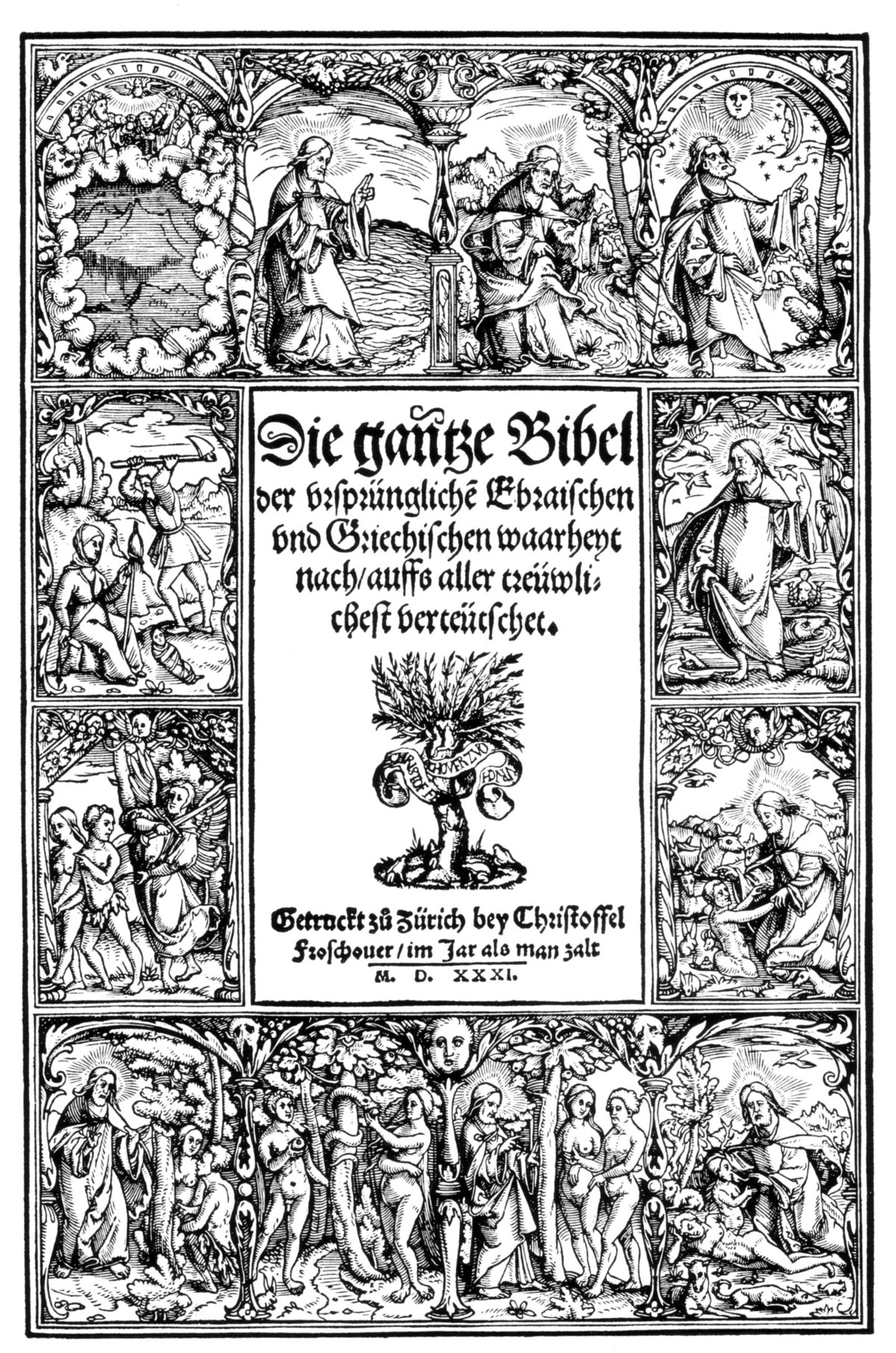 Bibel Zürich 1531 Titelseite